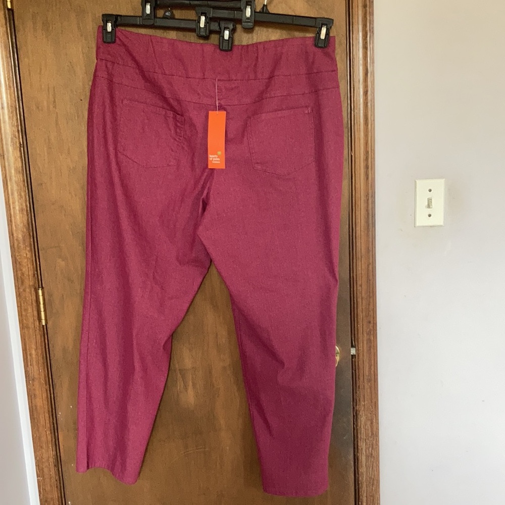 Hearts of Palm pant berry pull on pant size 22W - Picture 6 of 17